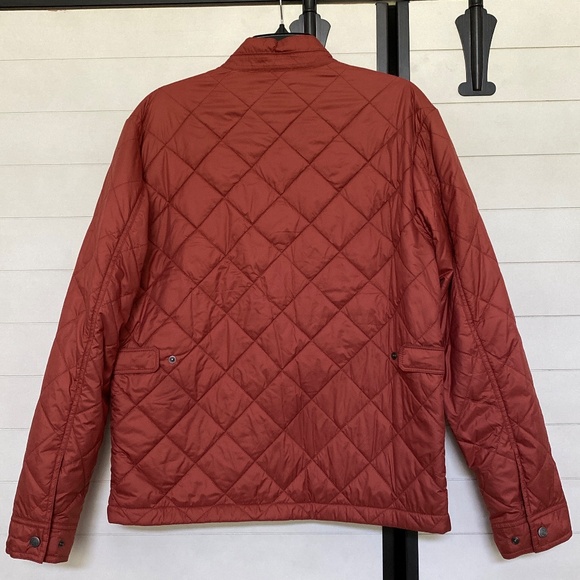 Peter Millar Norfolk Quilted Bomber Jacket Medium Burnt Orange - Picture 3 of 14